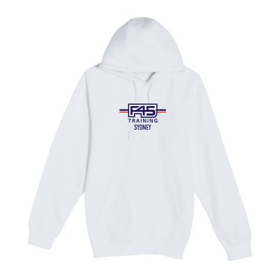 Logo Stamp White Hooded Sweatshirt (Front Print)
