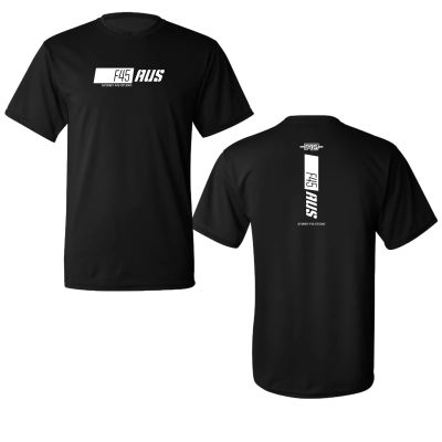 Slanted Stripe Black Performance T-Shirt (Front Print + Back Print)