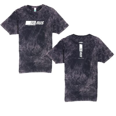 Slanted Stripe Cloud Black T-Shirt (Front Print + Back Print)