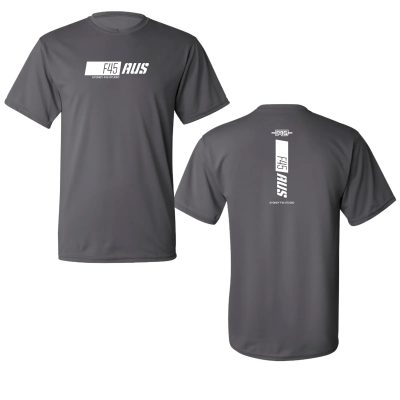 Slanted Stripe Graphite Performance T-Shirt (Front Print + Back Print)