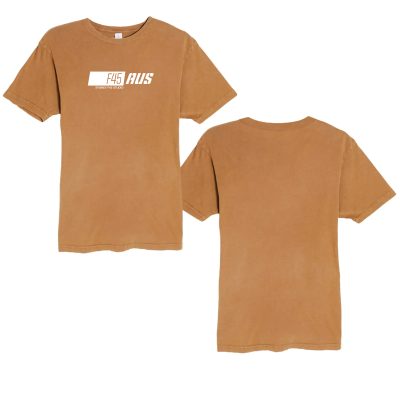 Slanted Stripe Vintage Camel T-Shirt (Front Print)