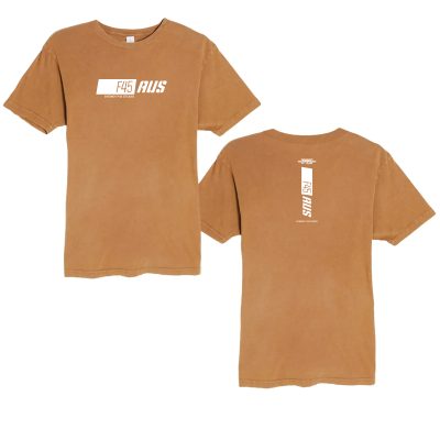 Slanted Stripe Vintage Camel T-Shirt (Front Print + Back Print)