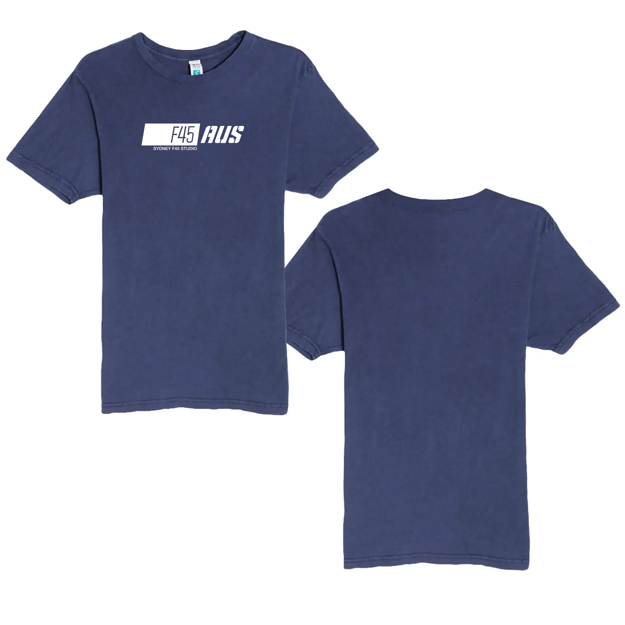 Slanted Stripe Vintage Denim T-Shirt