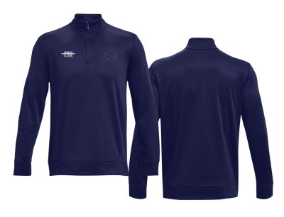Logo Stamp Under Armour Navy 1/4 Zip (Front Print)