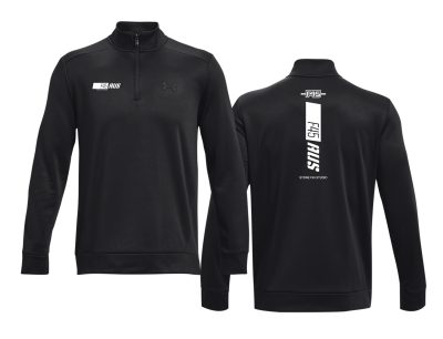 Slanted Stripe Under Armour Black 1/4 Zip (Front Print + Back Print)