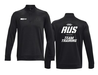 Slanted Stripe City Stamp Under Armour Black 1/4 Zip (Front Print + Back Print)