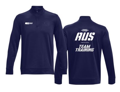 Slanted Stripe City Stamp Under Armour Navy 1/4 Zip (Front Print + Back Print)