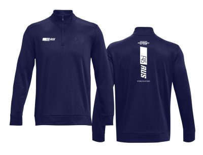 Slanted Stripe Under Armour Navy 1/4 Zip (Front Print + Back Print)