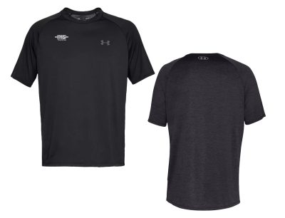 Logo Stamp Under Armour Black Tech Tee (Front Print)