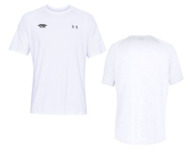 Logo Stamp Under Armour White Tech Tee (Front Print)