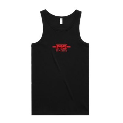 F45 Red Logo Valentines Black Singlet (Front Print)