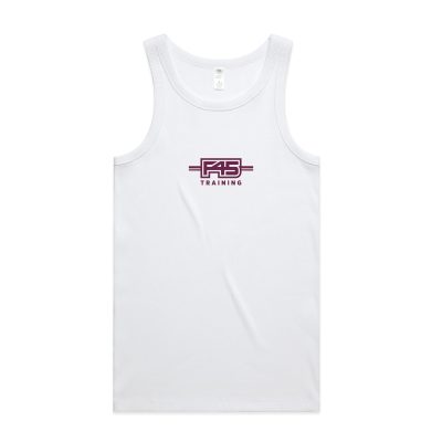 F45 Logo Valentines White Singlet (Front Print)