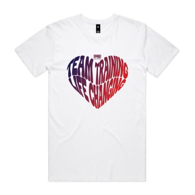 Team Training Logo Valentines White T-Shirt (Front Print)
