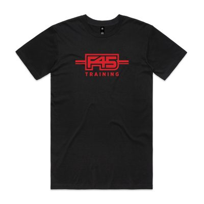 F45 Red Valentines Black T-Shirt (Front Print)